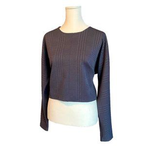 Longsleeve Navy Crop Top